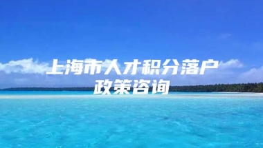 上海市人才积分落户政策咨询