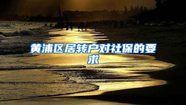 黄浦区居转户对社保的要求