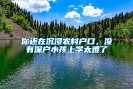 你还在沉浸农村户口，没有深户小孩上学太难了