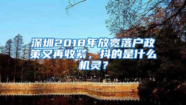 深圳2018年放宽落户政策又再收紧，抖的是什么机灵？