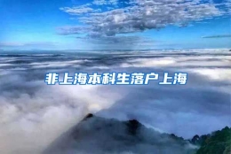 非上海本科生落户上海