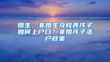 婚生、非婚生及收养孩子如何上户口？非婚孩子落户政策