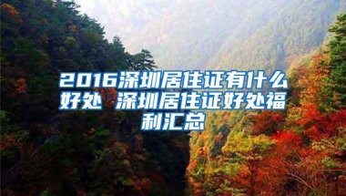 2016深圳居住证有什么好处 深圳居住证好处福利汇总