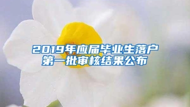 2019年应届毕业生落户第一批审核结果公布