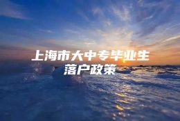 上海市大中专毕业生落户政策