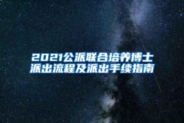 2021公派联合培养博士派出流程及派出手续指南