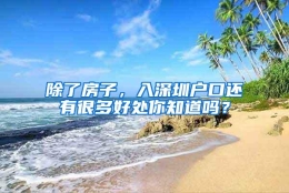 除了房子，入深圳户口还有很多好处你知道吗？