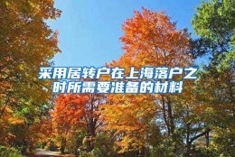 采用居转户在上海落户之时所需要准备的材料