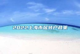 2022上海市居转户政策