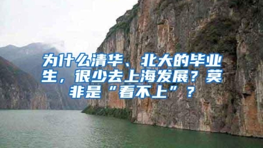 为什么清华、北大的毕业生，很少去上海发展？莫非是“看不上”？