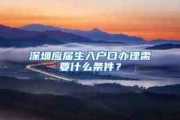 深圳应届生入户口办理需要什么条件？