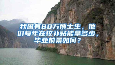 我国有80万博士生，他们每年在校补贴能拿多少，毕业前景如何？