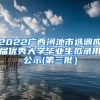 2022广西河池市选调应届优秀大学毕业生拟录用公示(第三批）