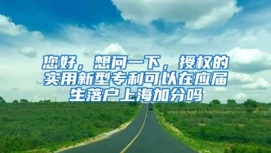 您好，想问一下，授权的实用新型专利可以在应届生落户上海加分吗