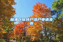 杨浦区居转户落户申请步骤