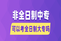 非全日制中专可以考全日制大专吗