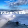 上海居转户可以指导吗