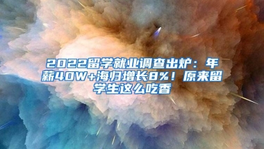 2022留学就业调查出炉：年薪40W+海归增长8%！原来留学生这么吃香