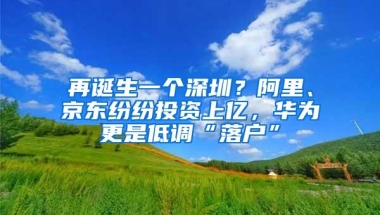 再诞生一个深圳？阿里、京东纷纷投资上亿，华为更是低调“落户”