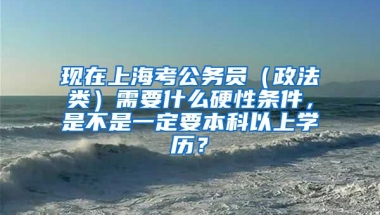 现在上海考公务员（政法类）需要什么硬性条件，是不是一定要本科以上学历？