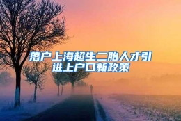 落户上海超生二胎人才引进上户口新政策