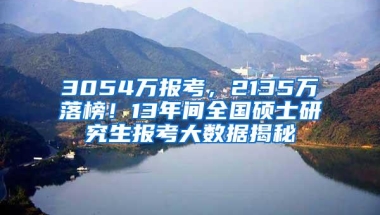 3054万报考，2135万落榜！13年间全国硕士研究生报考大数据揭秘