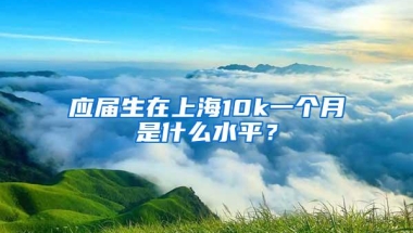 应届生在上海10k一个月是什么水平？