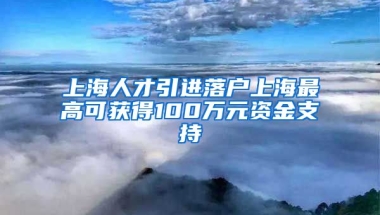 上海人才引进落户上海最高可获得100万元资金支持