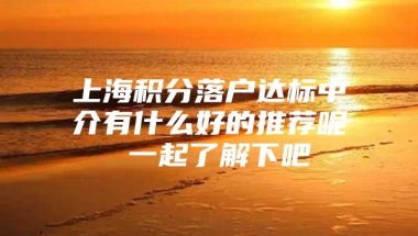 上海积分落户达标中介有什么好的推荐呢 一起了解下吧