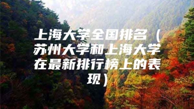 上海大学全国排名（苏州大学和上海大学在最新排行榜上的表现）