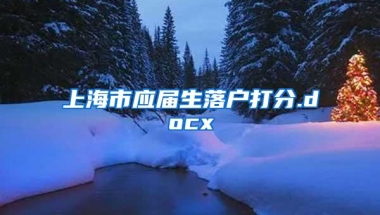 上海市应届生落户打分.docx