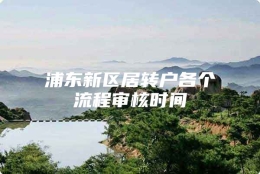 浦东新区居转户各个流程审核时间