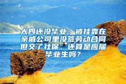 大四还没毕业，被挂靠在亲戚公司里没签劳动合同但交了社保，还算是应届毕业生吗？