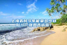 上海农民今年能拿多少补贴？一张图告诉你！