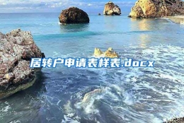 居转户申请表样表.docx