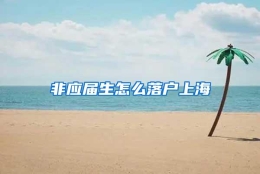 非应届生怎么落户上海