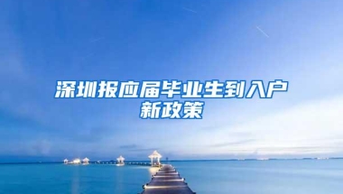 深圳报应届毕业生到入户新政策