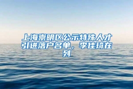 上海崇明区公示特殊人才引进落户名单，李佳琦在列