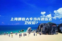 上海哪些大专当兵退伍去卫校招？