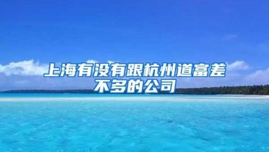 上海有没有跟杭州道富差不多的公司