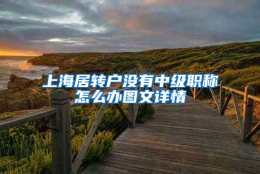 上海居转户没有中级职称怎么办图文详情