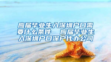 应届毕业生入深圳户口需要什么条件  应届毕业生入深圳户口深户代办公司