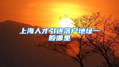 上海人才引进落户地址一般哪里