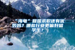 “海龟”回国求职还有优势吗？哪些行业更偏好留学生？