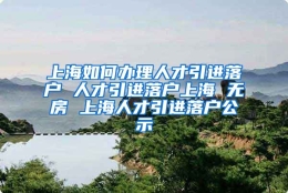 上海如何办理人才引进落户 人才引进落户上海 无房 上海人才引进落户公示