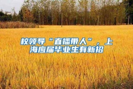 校领导“直播带人”，上海应届毕业生有新招