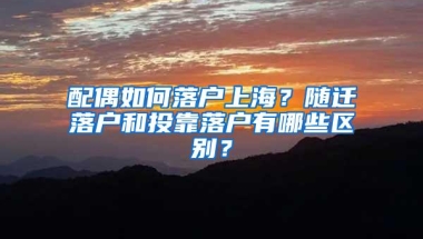 配偶如何落户上海？随迁落户和投靠落户有哪些区别？