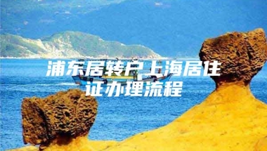 浦东居转户上海居住证办理流程