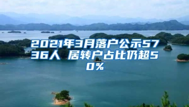 2021年3月落户公示5736人 居转户占比仍超50%