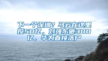 下一个深圳？马云在这里投50亿，刘强东砸300亿，华为直接落户